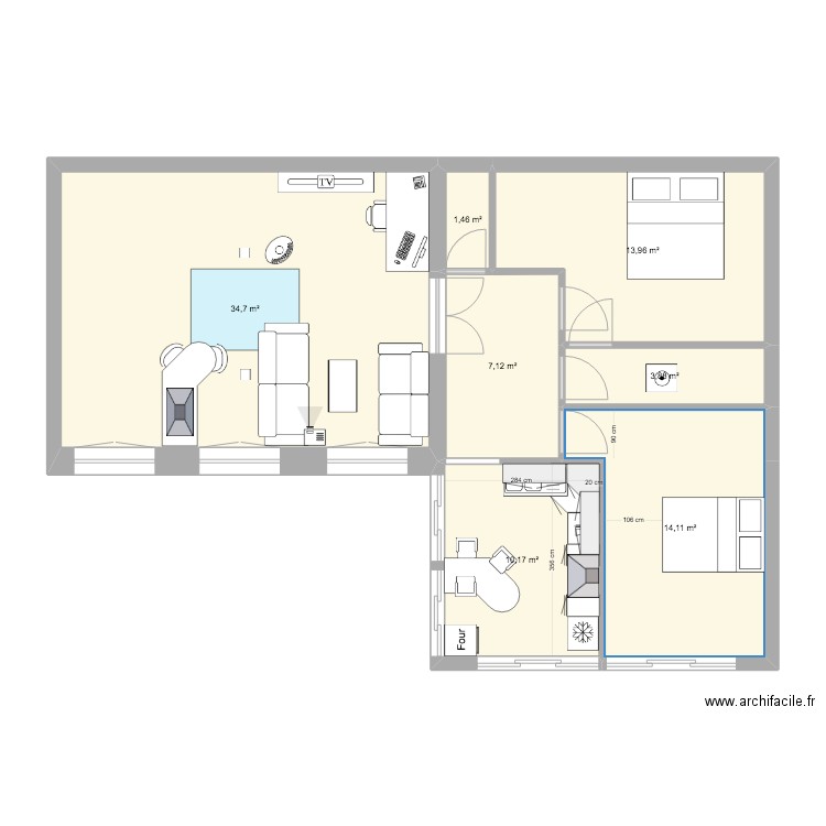 Réhabilitation de la remise V1. Plan de 0 pièce et 0 m2