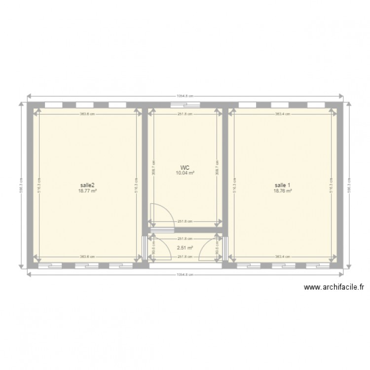 plant vestaire. Plan de 0 pièce et 0 m2