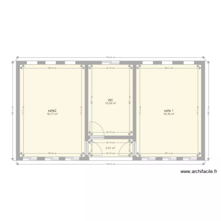 plant vestaire. Plan de 