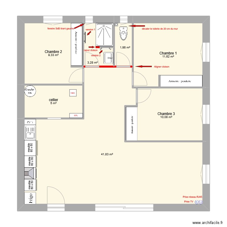 maison version 1. Plan de 0 pièce et 0 m2