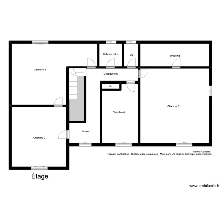 Plan Mammès Caen étage. Plan de 0 pièce et 0 m2