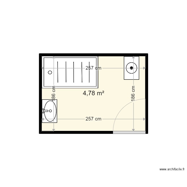 FERTON M JOSEE . Plan de 1 pièce et 5 m2