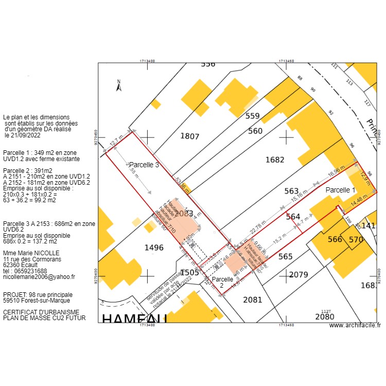 plan de masse1. Plan de 0 pièce et 0 m2