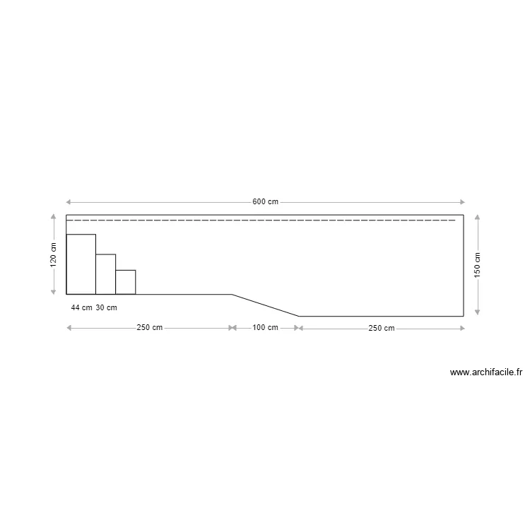 plan piscine Timmermans profil. Plan de 