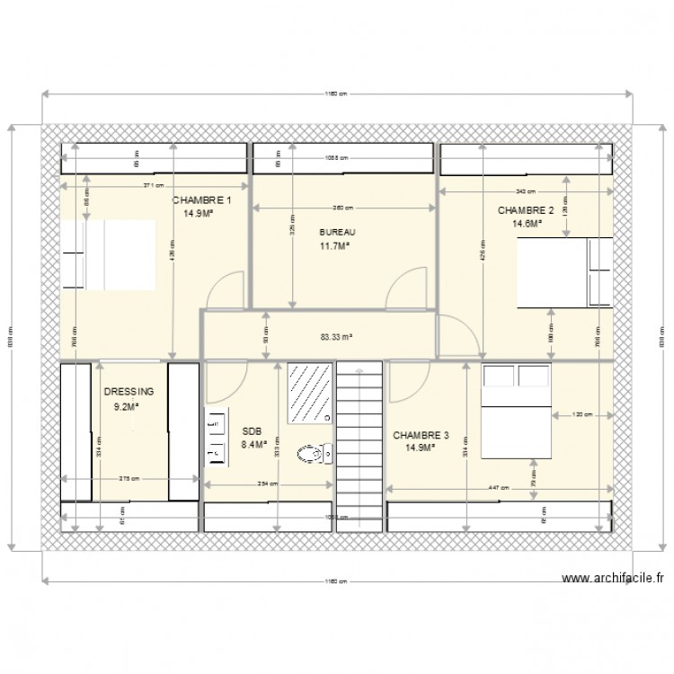 RENO MAISON YANN ETAGE. Plan de 0 pièce et 0 m2