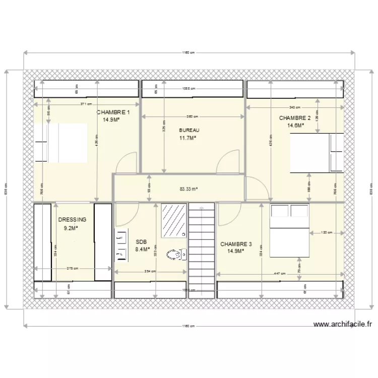 RENO MAISON YANN ETAGE. Plan de 