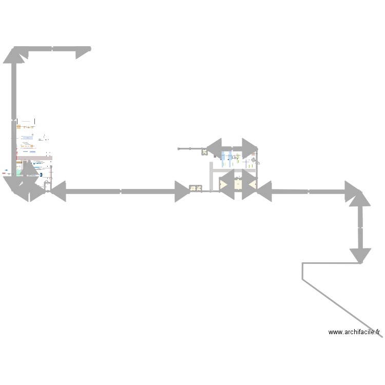 Implantation V3. Plan de 4 pièces et 100 m2