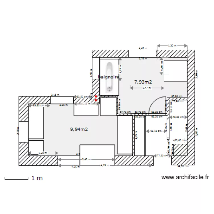 chambre. Plan de chambre. Plan de