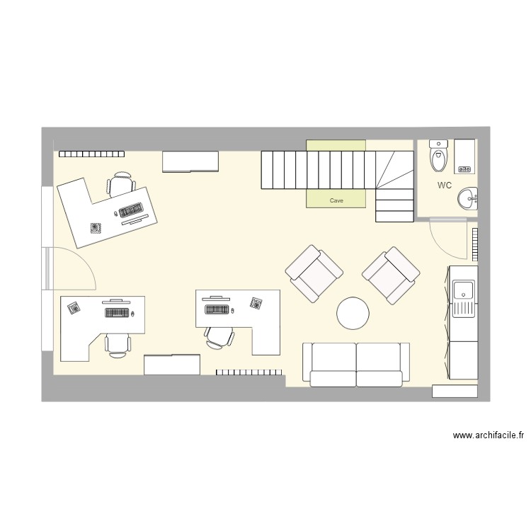Rez de chaussée. Plan de 0 pièce et 0 m2