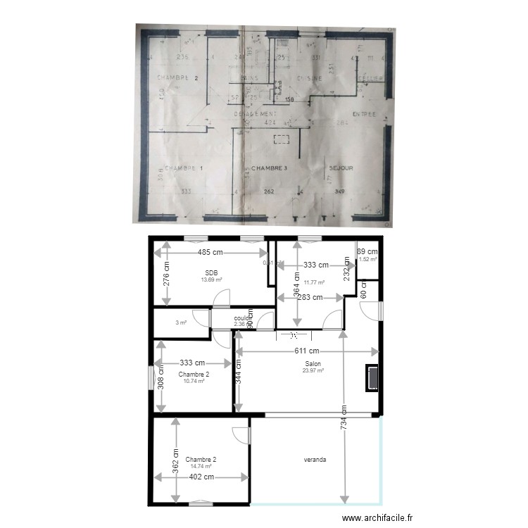 Maison igny Projet 1bis. Plan de 0 pièce et 0 m2