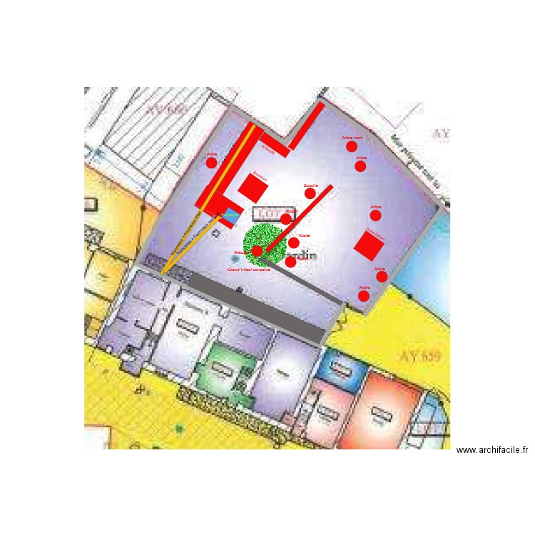 Jardin. Plan de 0 pièce et 0 m2