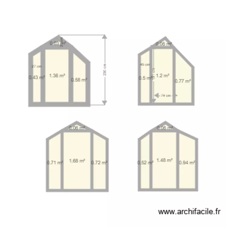 abri de jardin. Plan de 