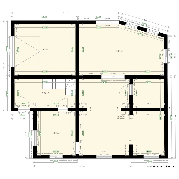 Plan Maison . Plan de 5 pièces et 104 m2