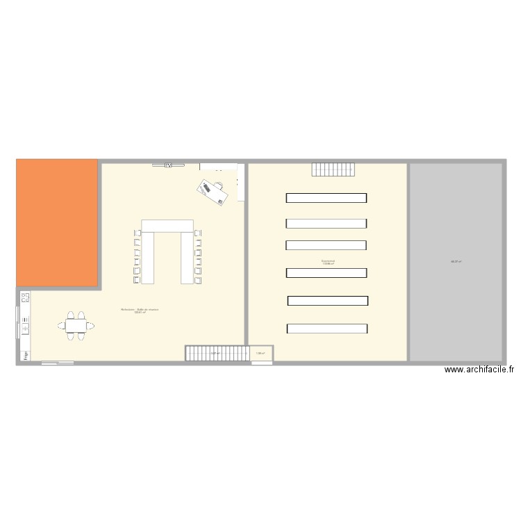 Hangar AGRICOLE étage. Plan de 0 pièce et 0 m2