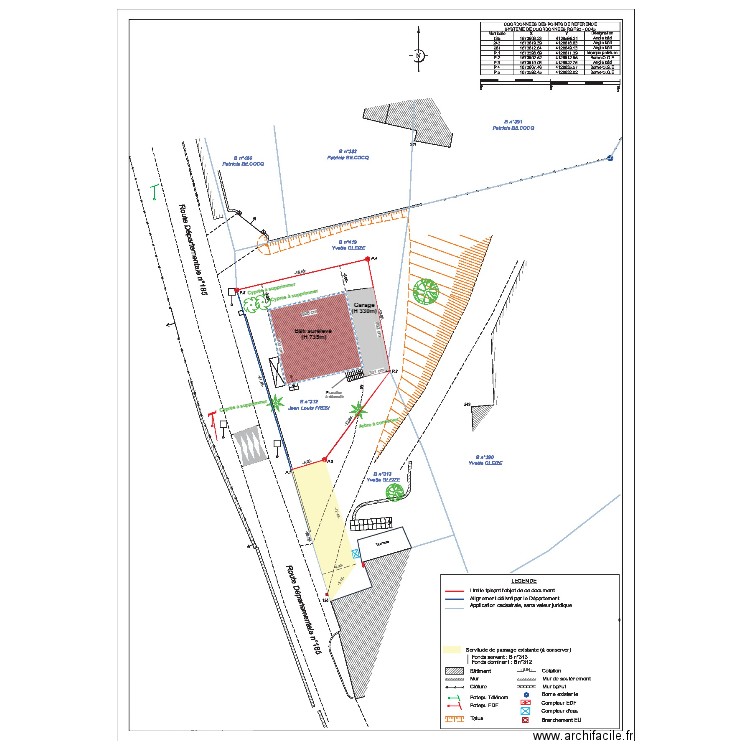 Plan de masse du projet. Plan de 0 pièce et 0 m2