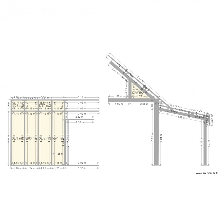 charpente. Plan de 0 pièce et 0 m2