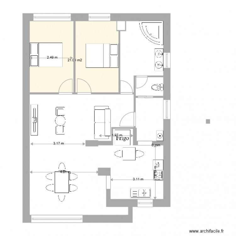 RDC F 4 B. Plan de 0 pièce et 0 m2