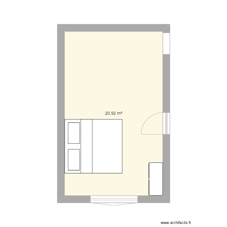 chambre chastre 1. Plan de 1 pièce et 21 m2