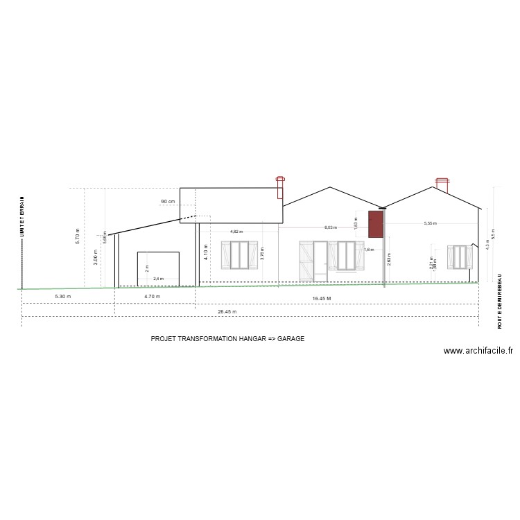 HANGAR   GARAGE. Plan de 0 pièce et 0 m2