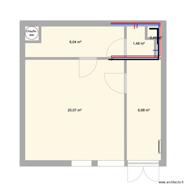Plan plomberie local CMCT. Plan de 0 pièce et 0 m2