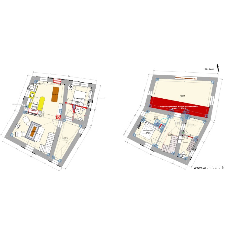 8bis_plan_terrasse_50 pl. Vieille 30430 Rivières. Plan de 10 pièces et 139 m2