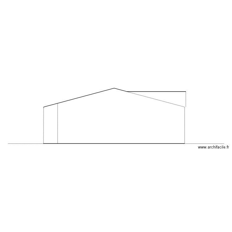 état des lieux façade ouest. Plan de 0 pièce et 0 m2