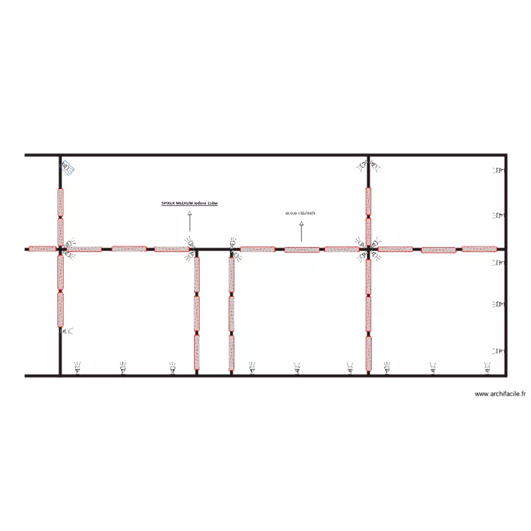 FLEUROPA RUNGIS plan de calpinage pour modele SPIKER MEDIUM iodure 150W. Plan de 