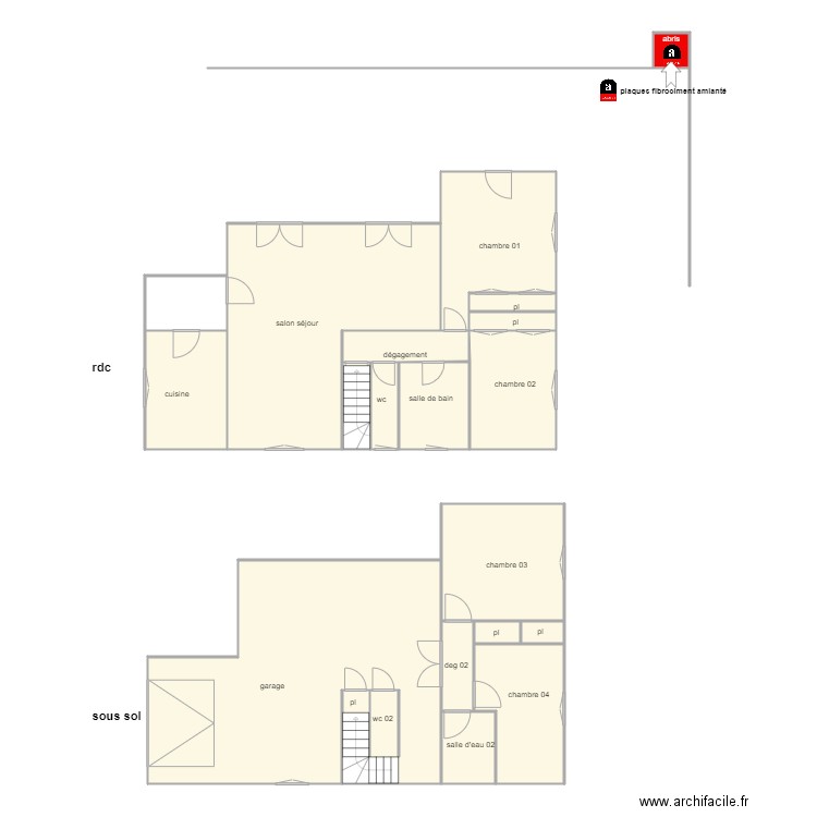 barrie am 1310. Plan de 19 pièces et 169 m2