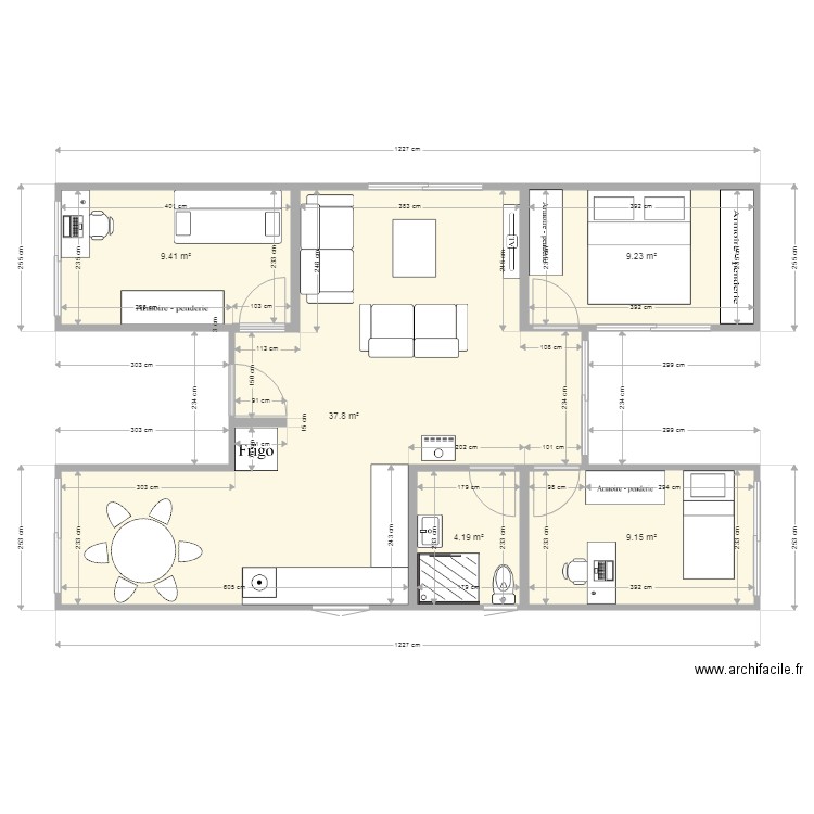 Plan maison TC 1. Plan de 0 pièce et 0 m2