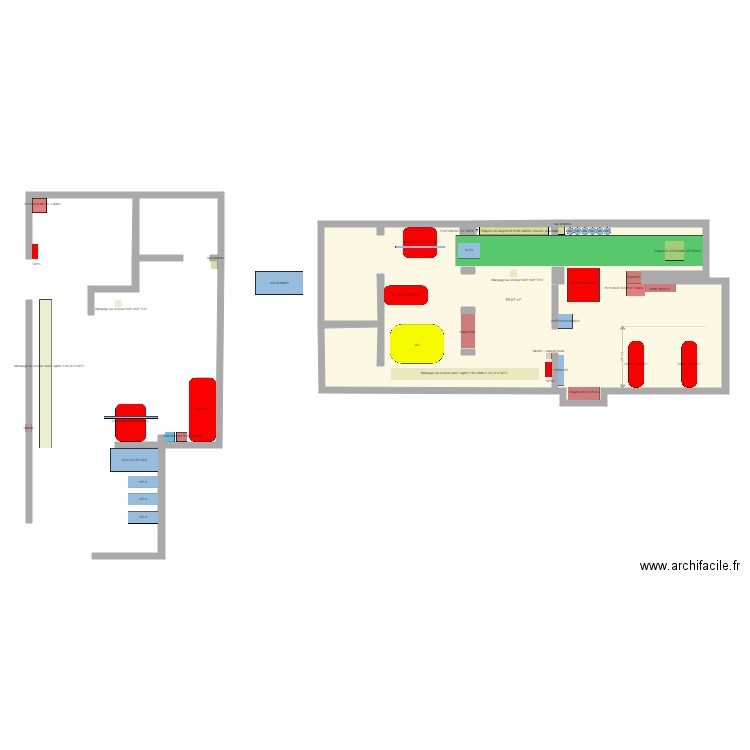 Idée 2. Plan de 1 pièce et 100 m2