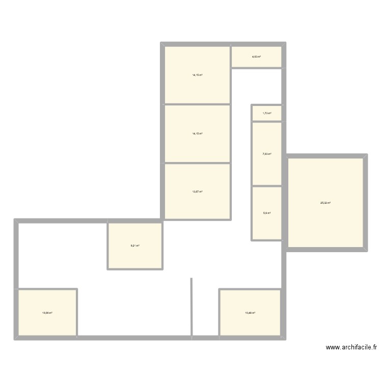 maison JP. Plan de 11 pièces et 116 m2