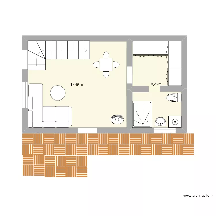 Maison idée 1. Plan de 2 et 26 m² Maison idée 1. Plan de 2 et 26 m²