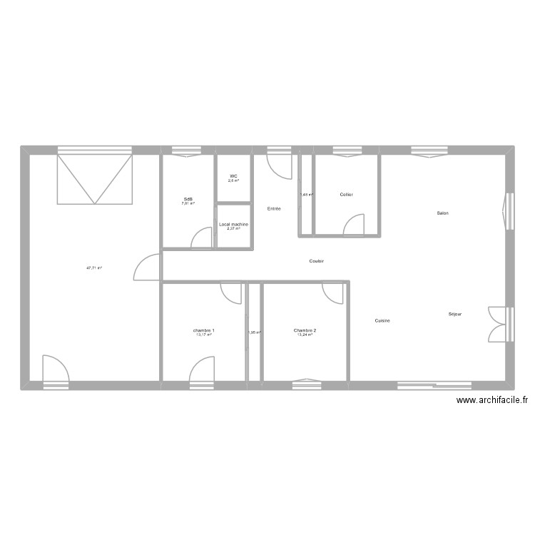 pascale,. Plan de 10 pièces et 169 m2