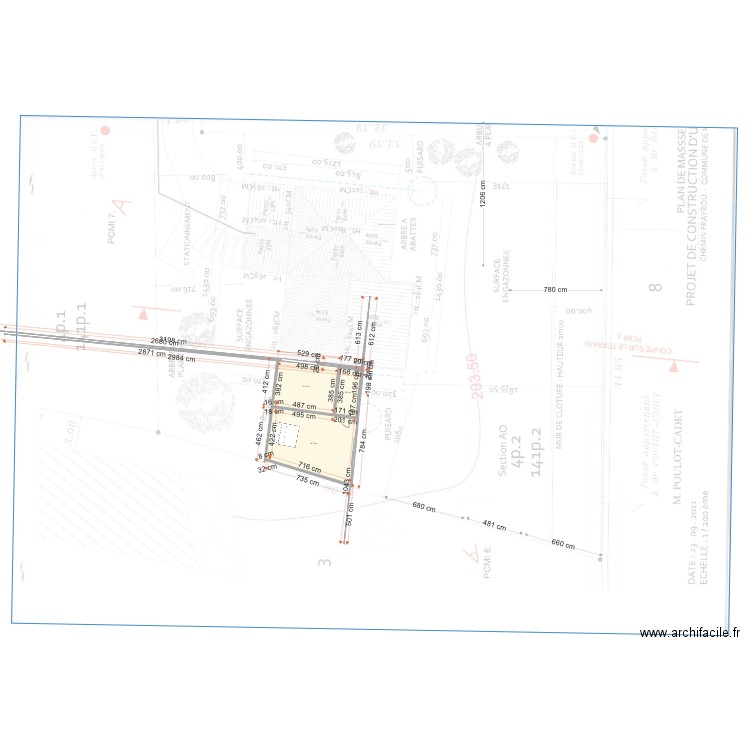 extension. Plan de 0 pièce et 0 m2