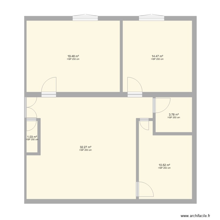 plan sans modification chambre Appartement trosy. Plan de 0 pièce et 0 m2