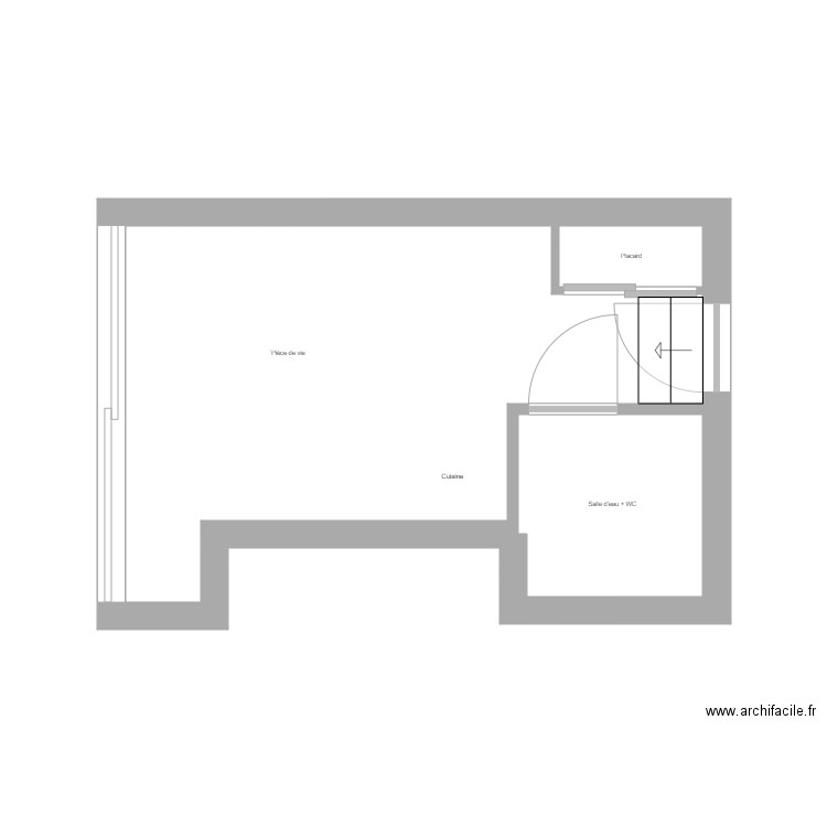 Saint Nestor T1 DANSOU. Plan de 0 pièce et 0 m2