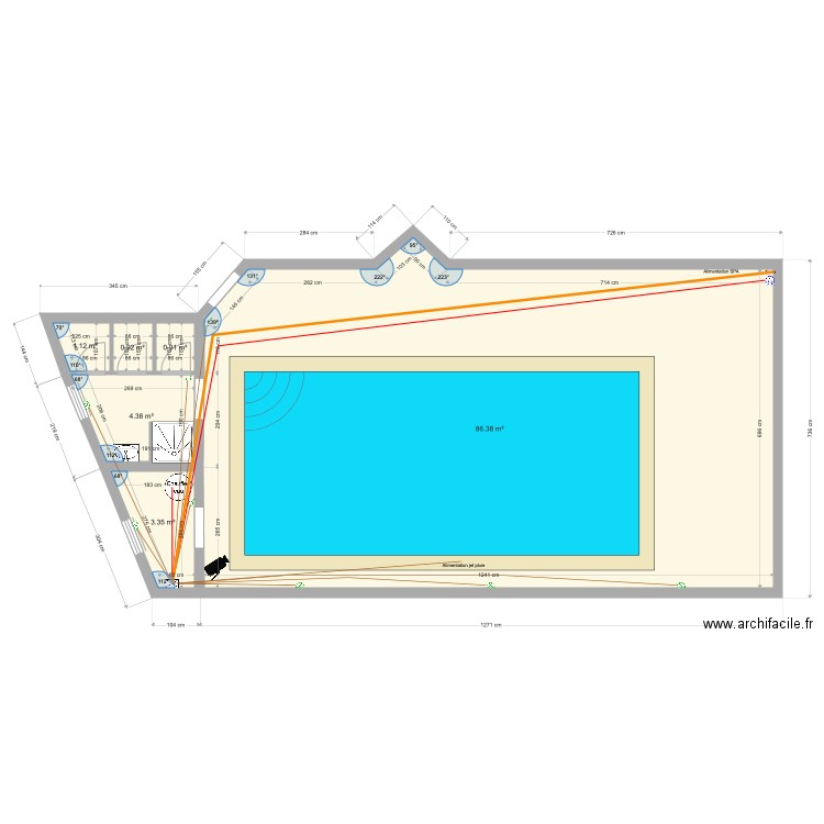 piscine GEORGES . Plan de 0 pièce et 0 m2