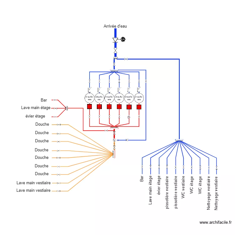 Padel arena plomberie. Plan de Padel arena plomberie. Plan de