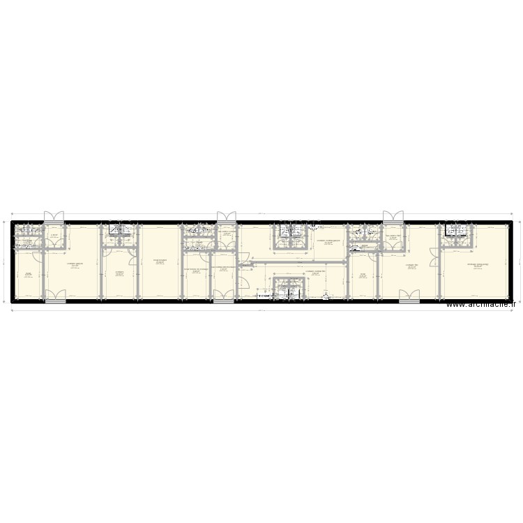 GYMNASE LEO LAGRANGE ANICHE 59580. Plan de 31 pièces et 229 m2