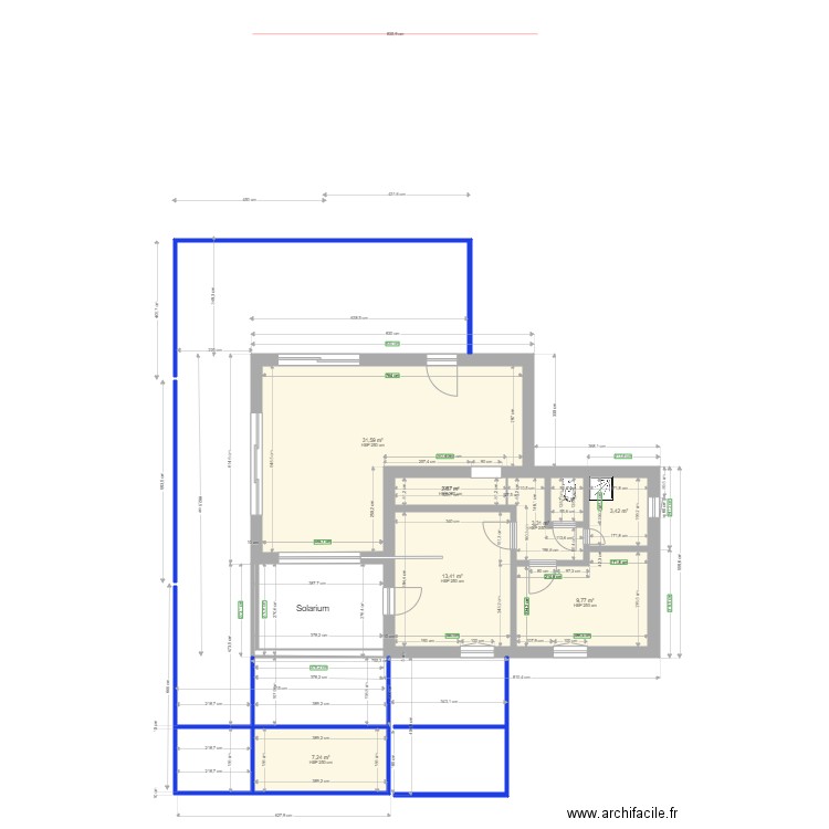 terrasse21. Plan de 8 pièces et 73 m2
