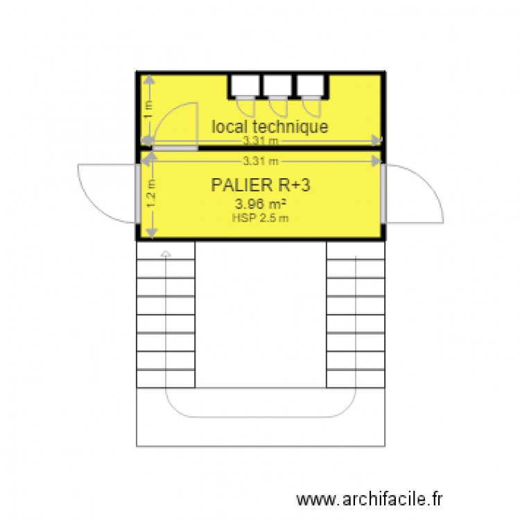 lhaye les rose palier r5. Plan de 0 pièce et 0 m2