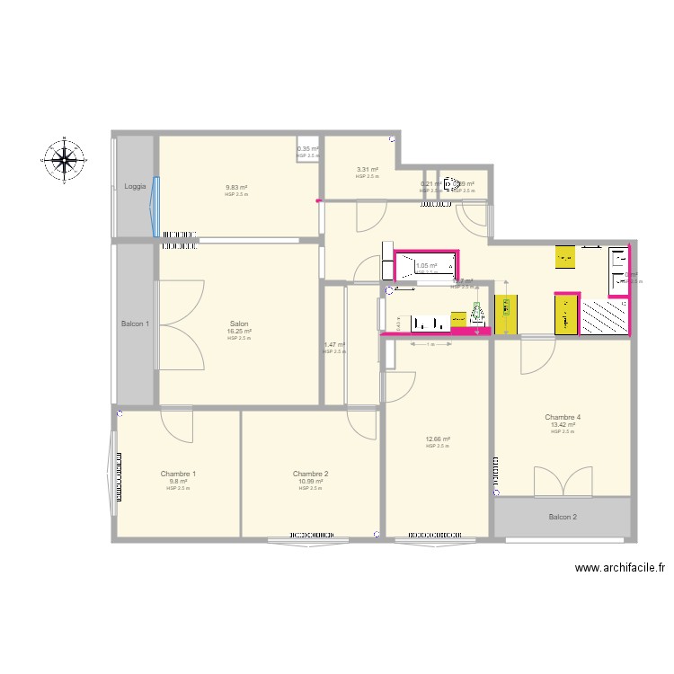 Plan appartement Debourg. Plan de 0 pièce et 0 m2