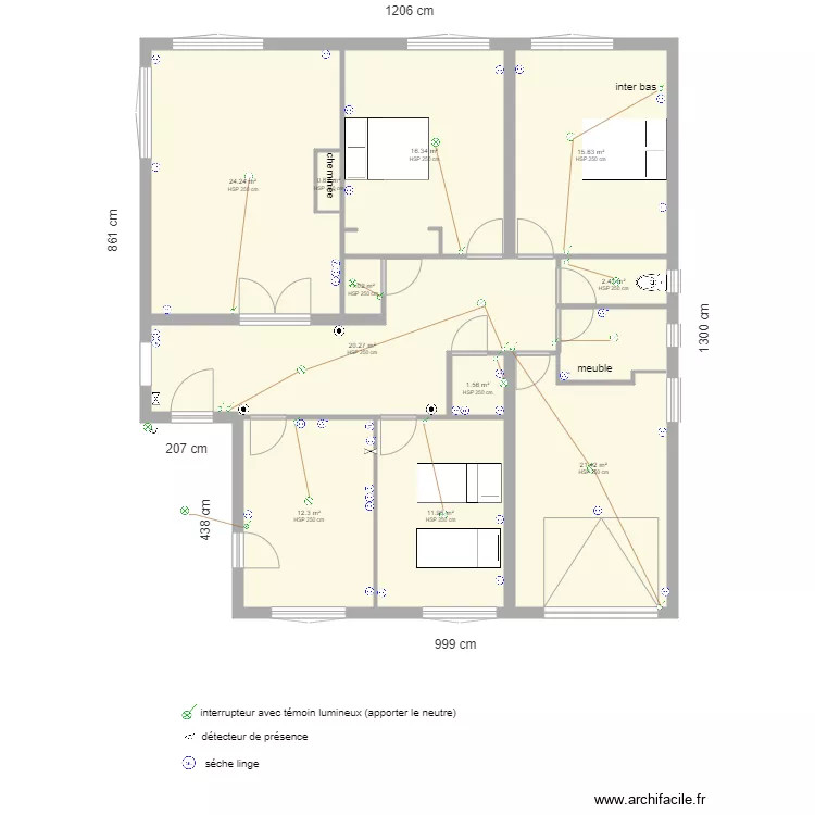 Rodriguez &eacute;lectricit&eacute; d&eacute;finitif. Plan de 