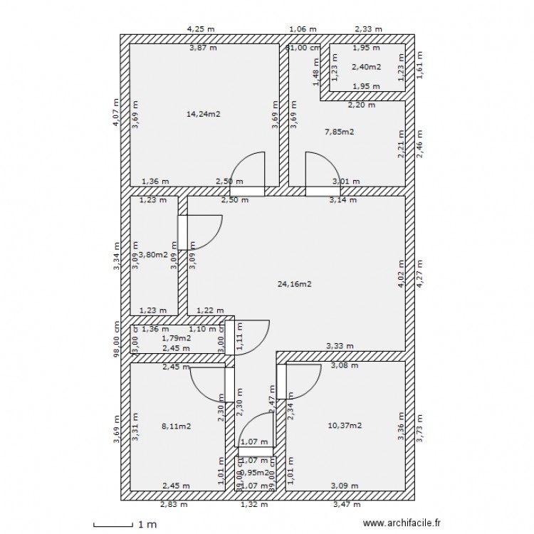 DUDELANGE MAISON DEVANT 1er ETAGE. Plan de 0 pièce et 0 m2