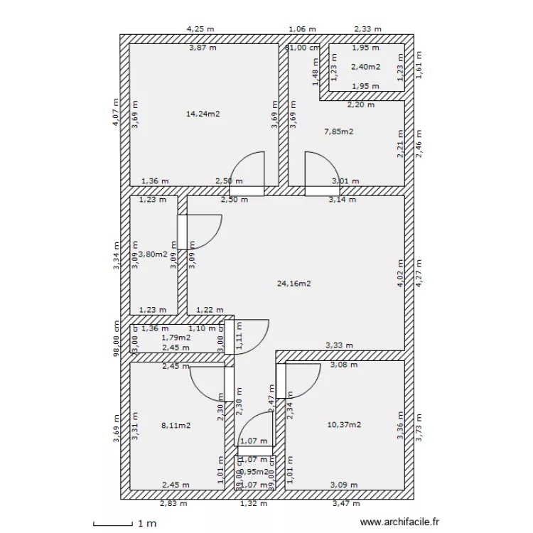 DUDELANGE MAISON DEVANT 1er ETAGE. Plan de 