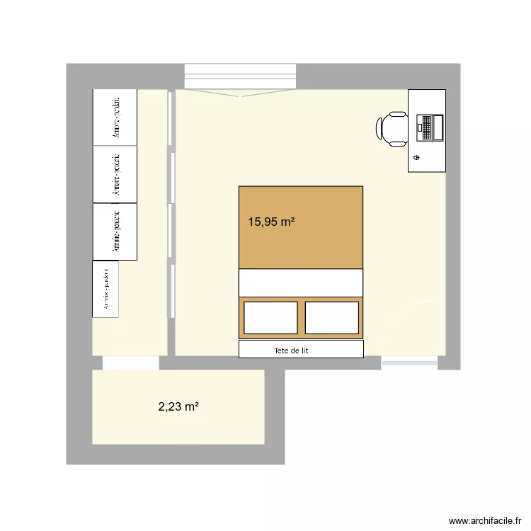 Chambre Parentale. Plan de 