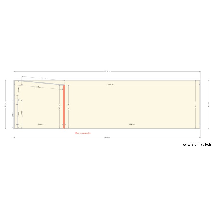 Plan de coupe garage. Plan de 0 pièce et 0 m2