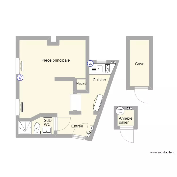 8 Delambre. Plan de 