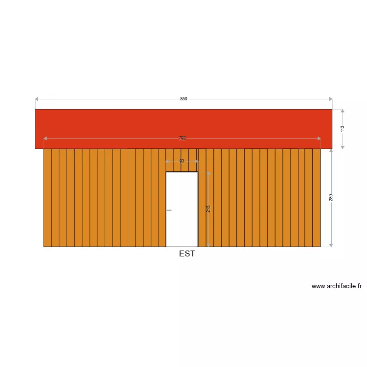 fa&ccedil;ade est. Plan de 
