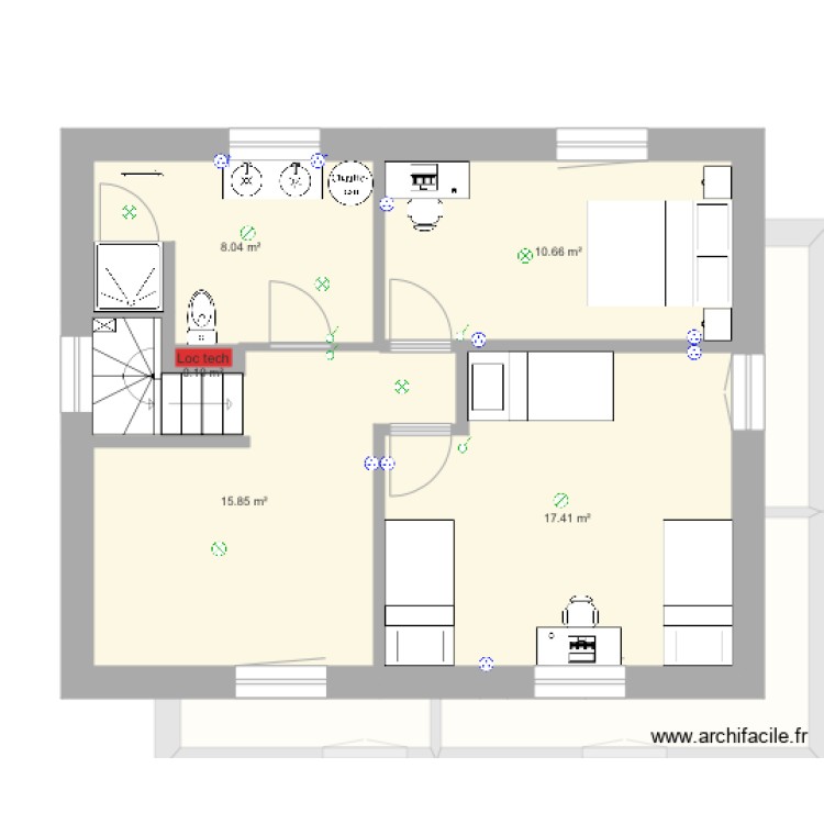 Viels maison 2eme claps deuxi&egrave;me. Plan de 0 pièce et 0 m2